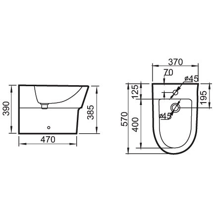 Stand Bidet im Exklusivdesign / mit Nano Beschichtung/ab lager sofort